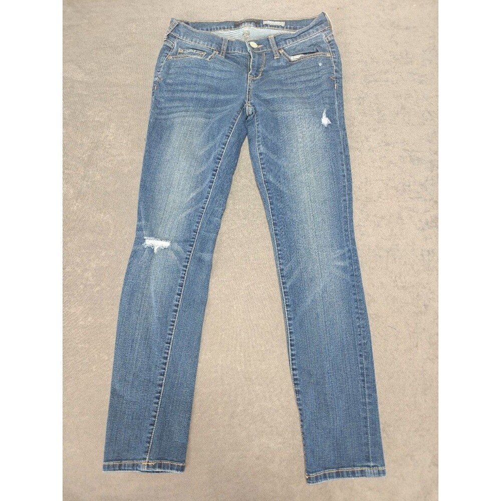 Aeropostale Womens Size 4 Short Skinny Jeans Distressed Medium Wash Denim 28 Ins